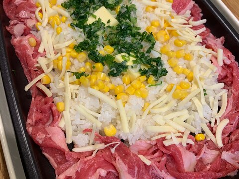 焼肉のタレでペッパーランチ風ライス